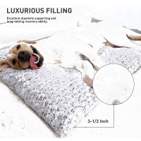 KSIIA Plush Washable Dog Bed with Anti-Slip Mat Product Photo 2